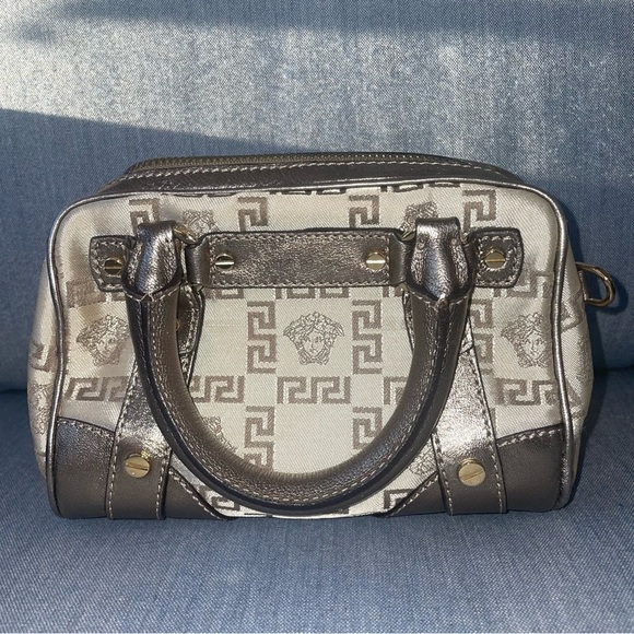 🔥Mini Versace🔥Medusa purse Vintage Versace bag Boston duffle bowler Y2k handbag - Picture 8 of 15